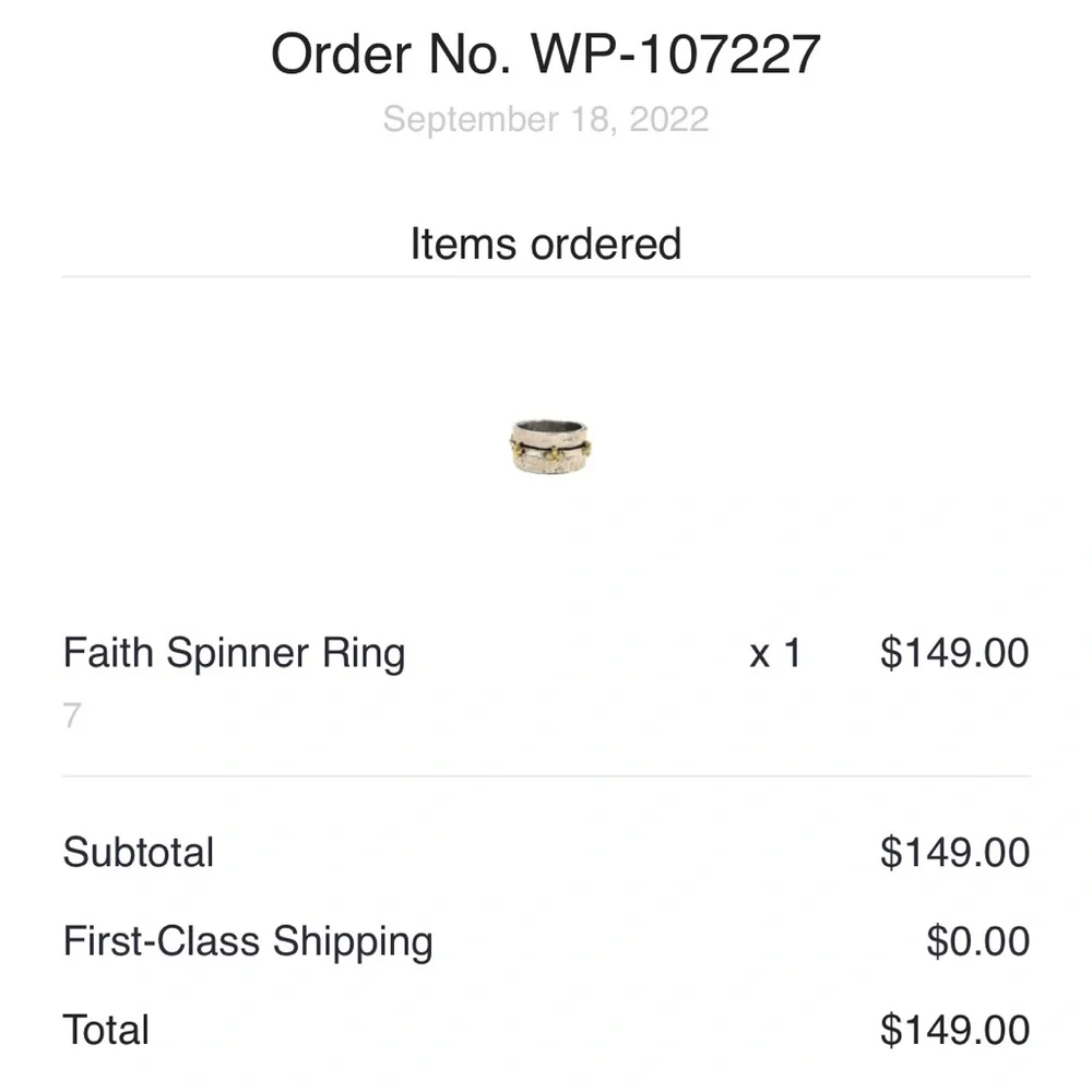 Waxing Poetic
Faith Spinner Ring, sz 8 - Picture 8 of 10